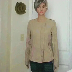 Gap Tencel Moto Jacket Size: XS  Khaki #0004